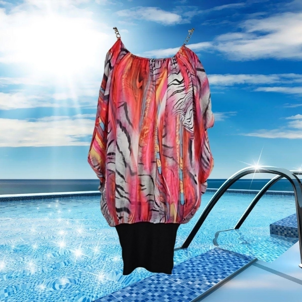 Vintage Colorful Swim Coverup Dress